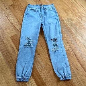 REWASH “High Rise Jogger” Denim Jeans